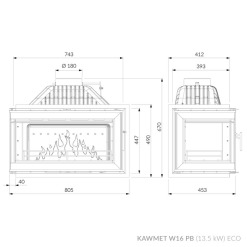 Каминная топка KAWMET W16 PB (13.5 kW) ECO. Фото 8
