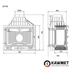 Камінна топка KAWMET W3 PB (16.7 kW). Фото 9
