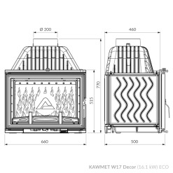 Каминная топка KAWMET W17 Dekor (16.1 kW) EСO. Фото 8