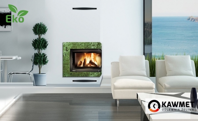 Каминная топка KAWMET W17 с правым боковым стеклом  (16.1 kW) EСO. Фото 7