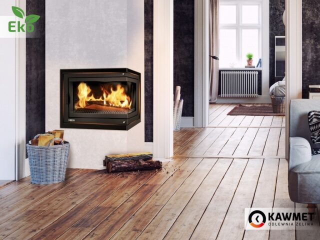 Каминная топка KAWMET W17 с правым боковым стеклом  (16.1 kW) EСO. Фото 8