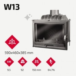 Каминная топка KAWMET W13 (9.5 kW). Фото 7