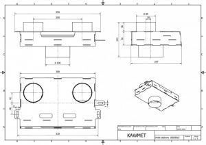 Долот (адаптер) стальной для подачи воздуха снаружи KAWMET к моделям W17 16,1 kW / 12,3 kW EKO. Фото 5