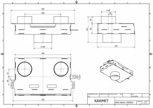 Долот (адаптер) сталевий для подачі повітря зовні KAWMET до моделі W17 16,1 kW/12,3 kW EKO. Фото 5