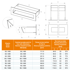 Вентиляційна решітка для каміна SAVEN Loft 60х400 кремова. Фото 3