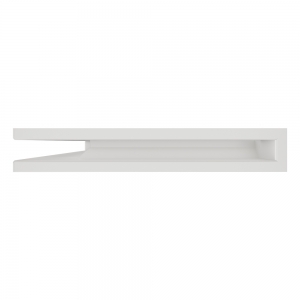 Вентиляційна решітка для каміна 60х400х600 SAVEN Loft Angle кутова ліва біла. Фото 3