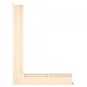 Вентиляційна решітка для каміна 60х600х800 SAVEN Loft Angle кутова ліва кремова. Фото 2