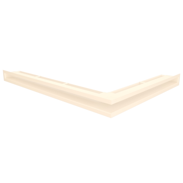 Вентиляційна решітка для каміна 60х600х800 SAVEN Loft Angle кутова ліва кремова