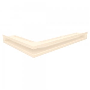 Вентиляційна решітка для каміна 60х600х400 SAVEN Loft Angle кутова права кремова