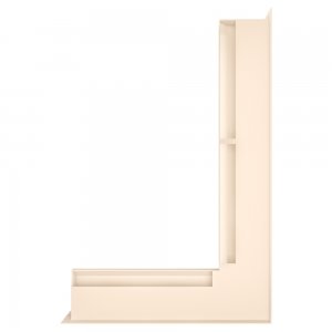 Вентиляційна решітка для каміна 60х600х400 SAVEN Loft Angle кутова права кремова. Фото 2