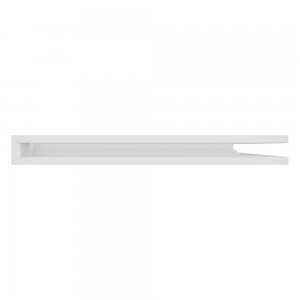 Вентиляційна решітка для каміна 60х800х600 SAVEN Loft Angle кутова права біла. Фото 3