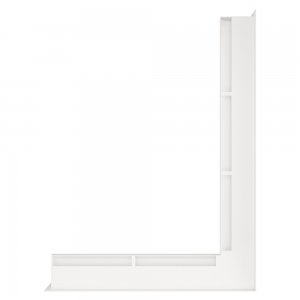 Вентиляційна решітка для каміна 60х800х600 SAVEN Loft Angle кутова права біла. Фото 2