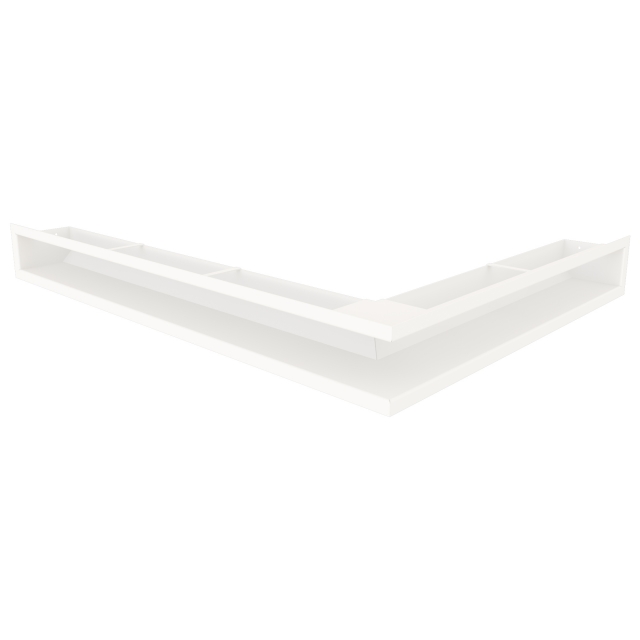 Вентиляційна решітка для каміна 90х600х800 SAVEN Loft Angle кутова ліва біла