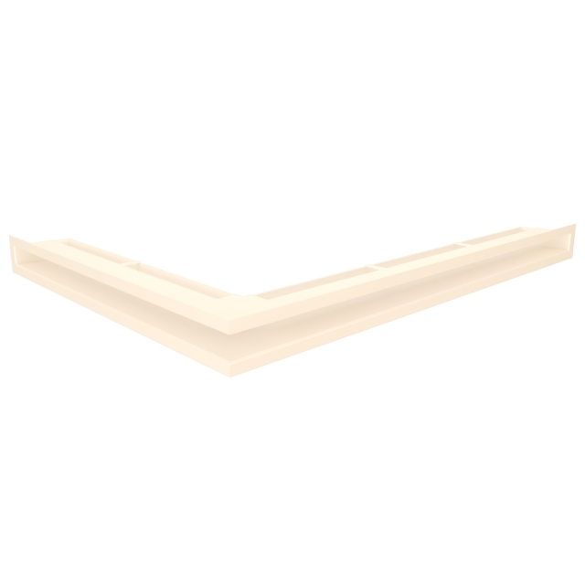 Вентиляційна решітка для каміна 60х800х600 SAVEN Loft Angle кутова права кремова