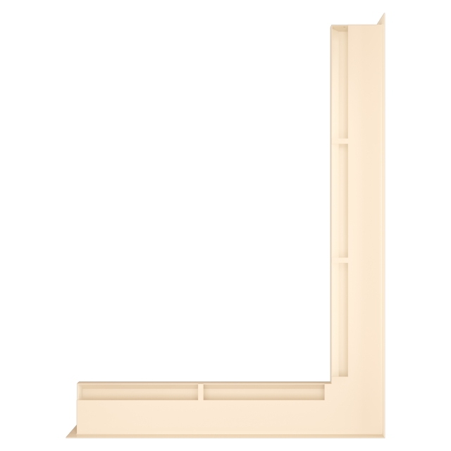 Вентиляційна решітка для каміна 60х800х600 SAVEN Loft Angle кутова права кремова. Фото 2