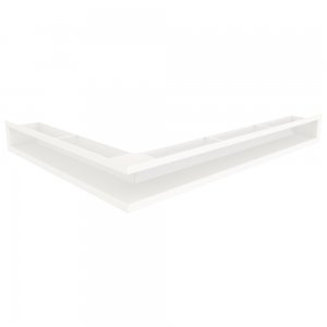 Вентиляційна решітка для каміна 90х800х600 SAVEN Loft Angle кутова права біла