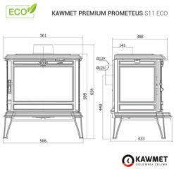 Чугунная печь KAWMET Premium PROMETEUS S11 ECO. Фото 18