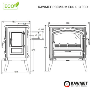 Чавунна піч KAWMET Premium EOS S13 ECO. Фото 23