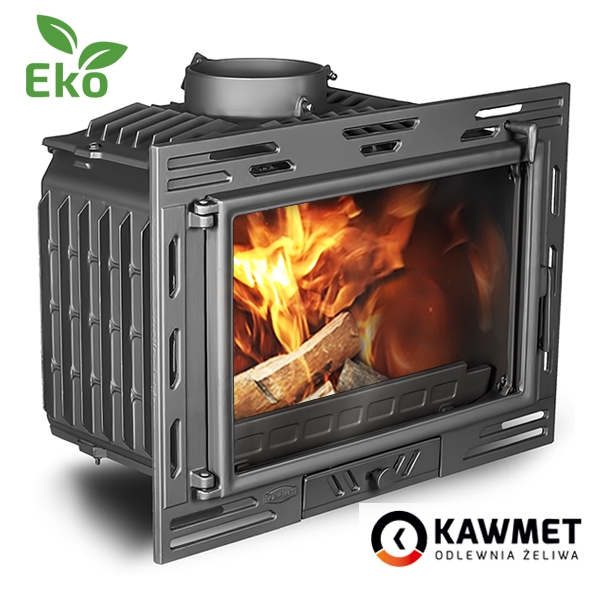 Камінокомплект: мармуровий портал Еко з топкою на дровах KAWMET W9 (9,8 kW) ECO. Фото 5