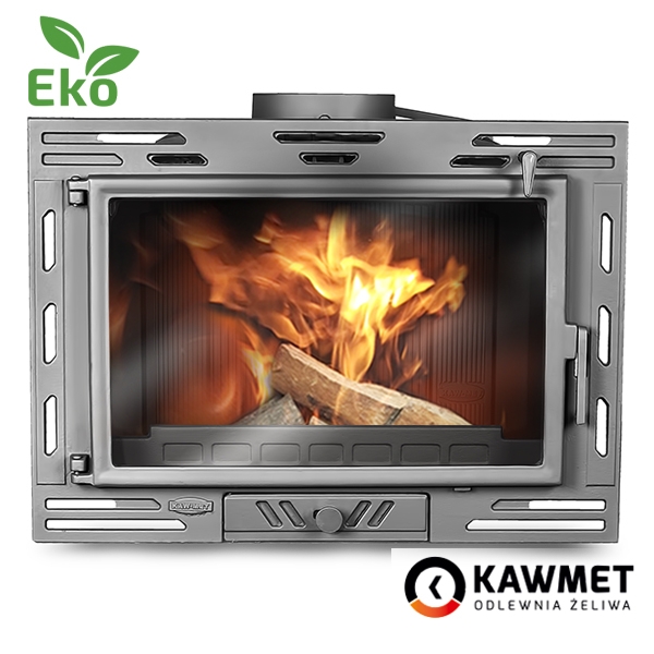 Камінокомплект: мармуровий портал Еко з топкою на дровах KAWMET W9 (9,8 kW) ECO. Фото 4