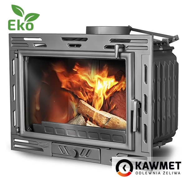 Камінокомплект: мармуровий портал Еко з топкою на дровах KAWMET W9 (9,8 kW) ECO. Фото 3
