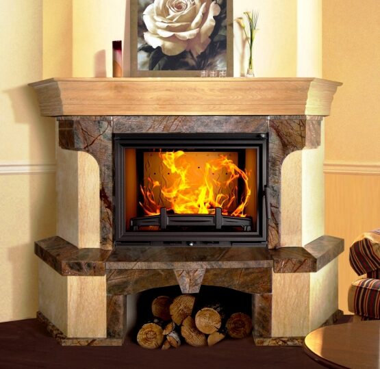 Камин Порто с топкой на дровах KAWMET W17 (16.1 kW) ECO. Чертеж