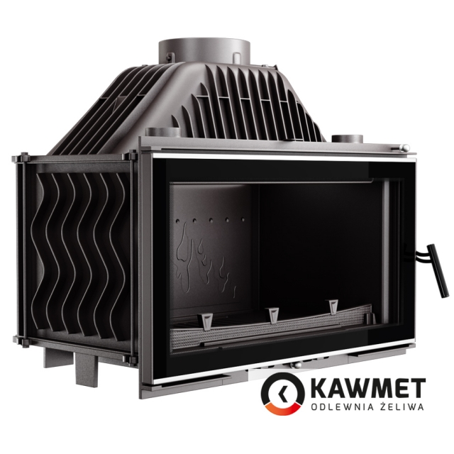 Камінокомплект: Камінна топка KAWMET W16 (13.5 kW) ECO з мармуровим порталом Мадрид Браво. Фото 7