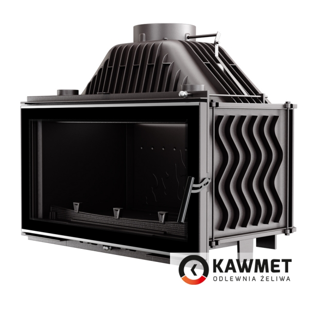 Камінокомплект: Камінна топка KAWMET W16 (13.5 kW) ECO з мармуровим порталом Мадрид Браво. Фото 8