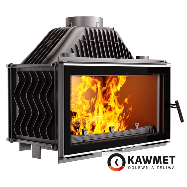 Камінокомплект: Камінна топка KAWMET W16 (13.5 kW) ECO з мармуровим порталом Мадрид Браво. Фото 4