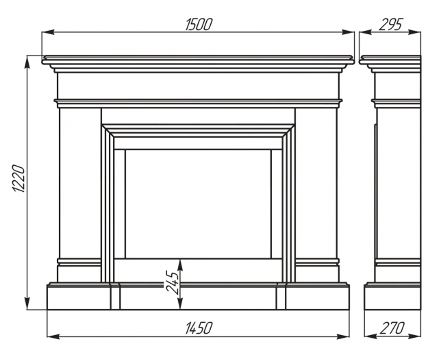 Комплект: Топка KAWMET W17 (16.1 kW) ECO з порталом Мадрид (Браво) з натурального мармуру Botticino. Фото 10