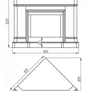 Комплект: Топка KAWMET W17 (16.1 kW) ECO з порталом Мадрид (Браво) з натурального мармуру Botticino. Фото 11