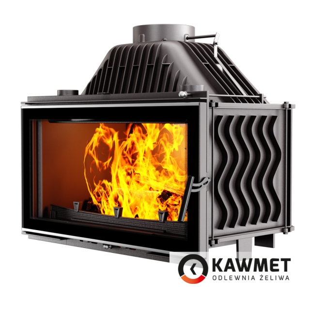 Камінокомплект: Камінна топка KAWMET W16 (13.5 kW) ECO з мармуровим порталом Оскар Браво (Botticino). Фото 2