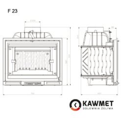 Камінокомплект:  мармуровий портал Оскар (Браво) з топкою на дровах KAWMET Premium HERMES F23. Фото 11
