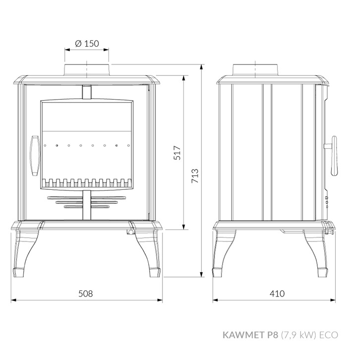 Чавунна піч KAWMET P8 (7,9 kW) EСO. Фото 10