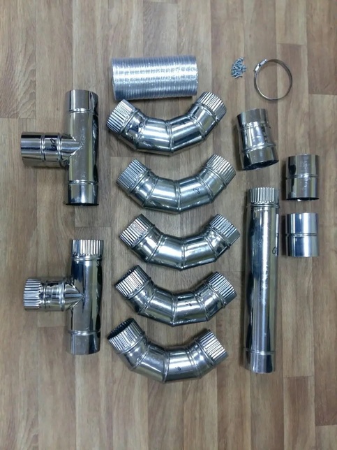 Система підведення повітря для топок KAWMET W15 (13.5 kW) ECO, W16 (13.5 kW) ECO, W16 LB/PB(13.5 kW) ECO. Фото 3