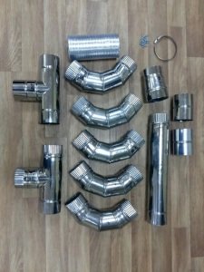 Система підведення повітря для топок KAWMET W15 (13.5 kW) ECO, W16 (13.5 kW) ECO, W16 LB/PB(13.5 kW) ECO. Фото 3