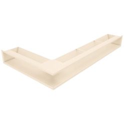 Вентиляційна решітка для каміна 95х800х450 SAVEN Loft Angle кутова права кремова