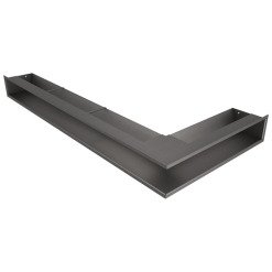 Вентиляційна решітка для каміна 95х450х950 SAVEN Loft Angle кутова ліва графітова