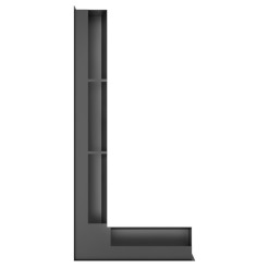 Вентиляционная решетка для камина 95х450х950 SAVEN Loft Angle угловая левая черная. Фото 3