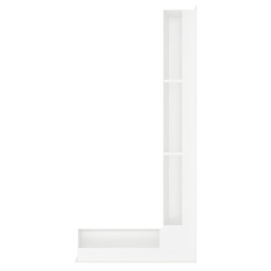 Вентиляционная решетка для камина 95х950х450 SAVEN Loft Angle угловая правая белая. Фото 2