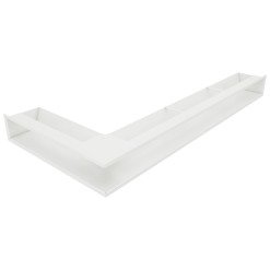 Вентиляційна решітка для каміна 95х950х450 SAVEN Loft Angle кутова права біла