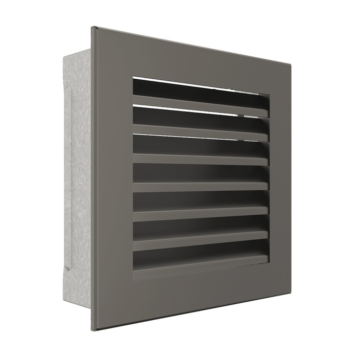 Вентиляционная решетка для камина SAVEN Hide 17x17 графитовая. Фото 2
