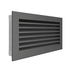 Вентиляционная решетка для камина SAVEN Hide 17x30 графитовая. Фото 2
