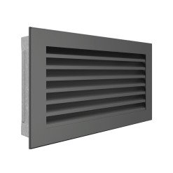 Вентиляційна решітка для каміна SAVEN Hide 17x30 графітова. Фото 2