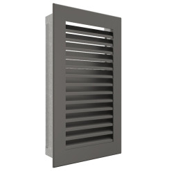Вентиляционная решетка для камина SAVEN Hide Vertical 30x17 графитовая. Фото 2