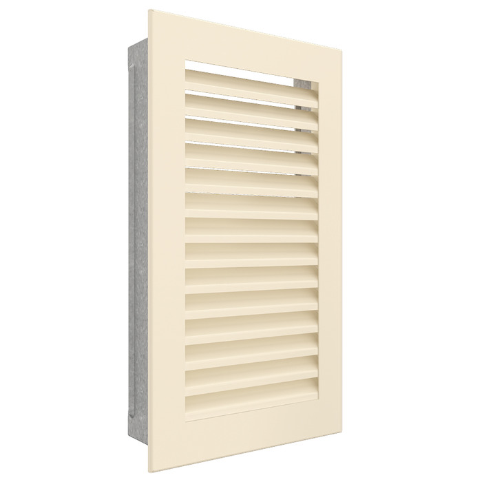 Вентиляционная решетка для камина SAVEN Hide Vertical 30x17 кремовая. Фото 2