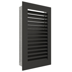 Вентиляционная решетка для камина SAVEN Hide Vertical 30x17 черная. Фото 2