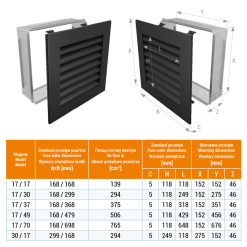 Вентиляційна решітка для каміна SAVEN Hide Vertical 30x17 чорна. Фото 3