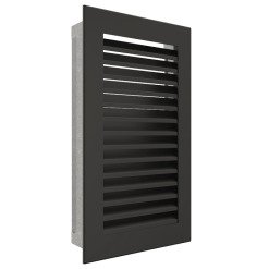 Вентиляційна решітка для каміна SAVEN Hide Vertical 30x17 чорна. Фото 2