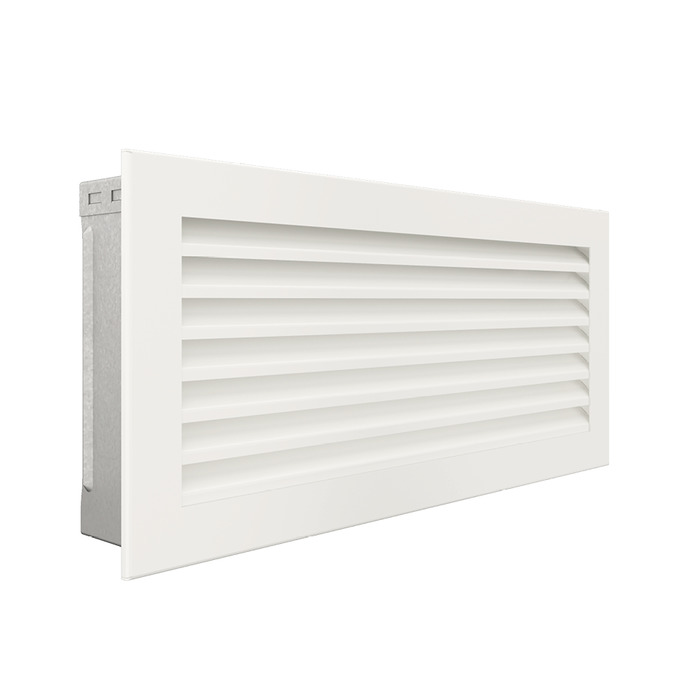 Вентиляційна решітка для каміна SAVEN Hide 17x37 біла. Фото 2